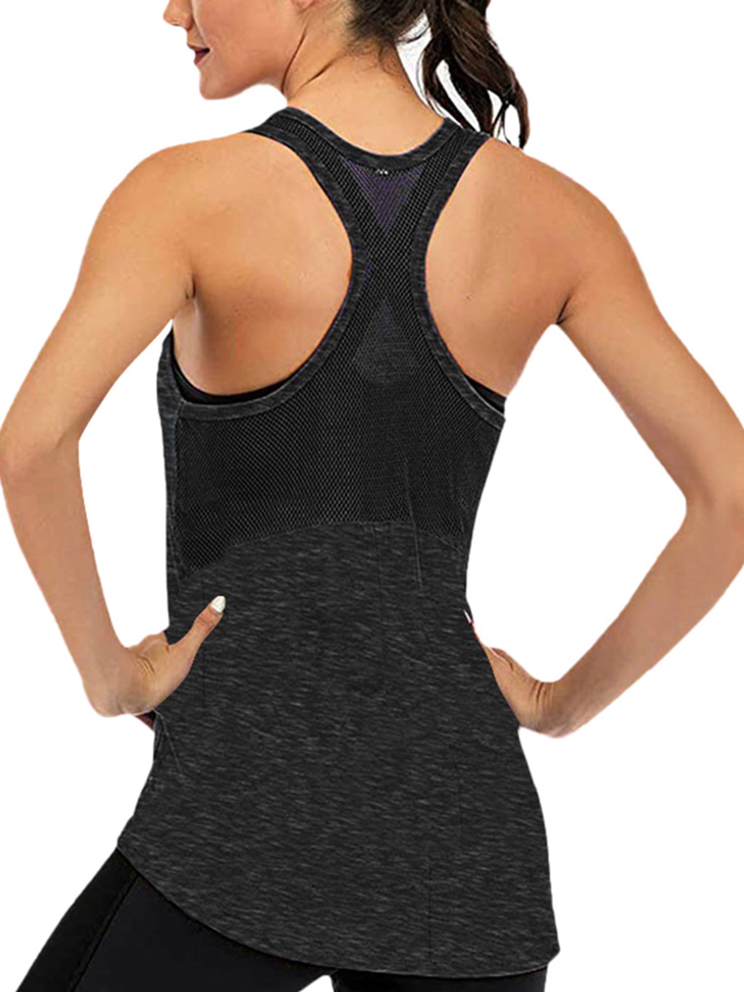 Tank Top with Built in Bra Womens Activewear Tops Workout Yoga Shirts Athletic Tops