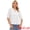 White, variant on DARING DIVA Women's Eyelet Tops Embroidery Crewneck Tassel Tie Boho Blouse M White