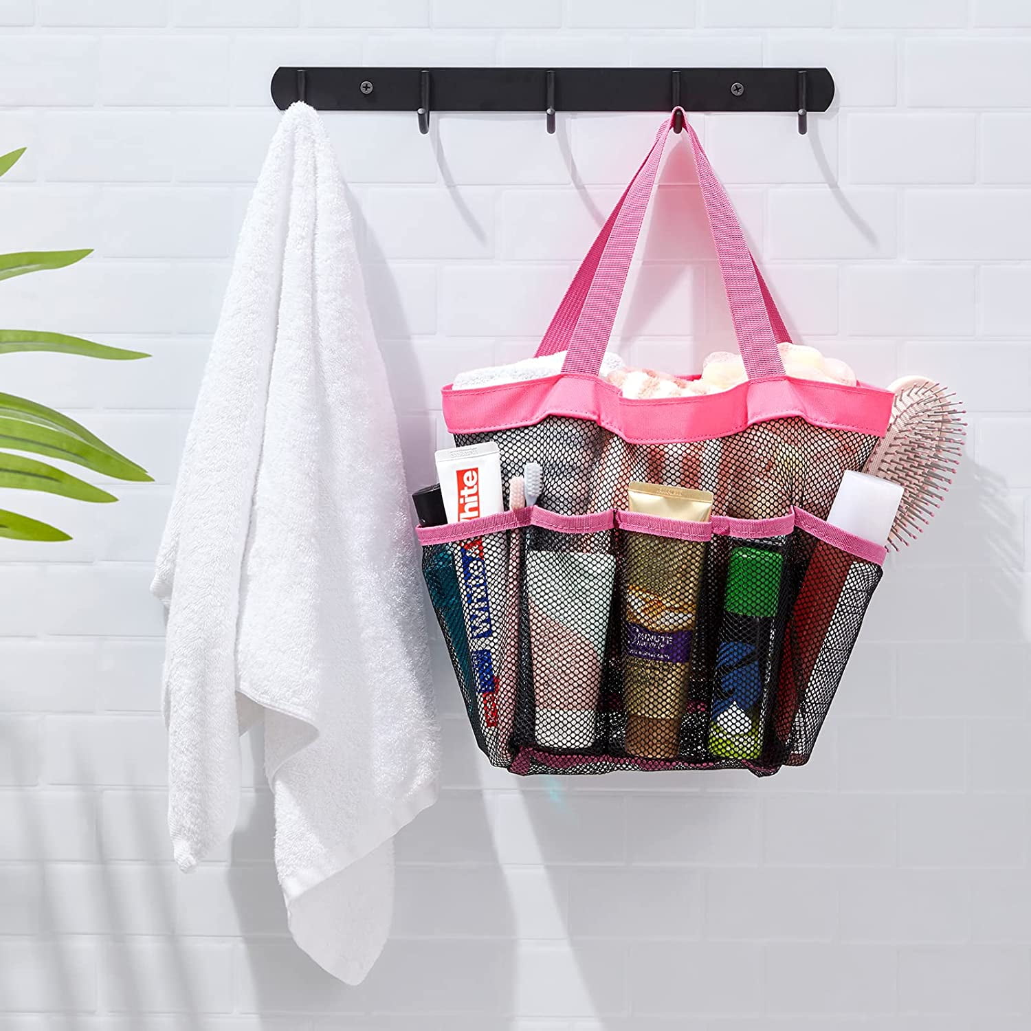 Jovilife Hanging Mesh Shower Caddy tote portable,Toiletry tote college  shower caddy tote, 8 Pouch 7 INCH, Shower Caddy Dorm tote, caddy  mens,Travel