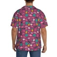 thumbnail image 5 of Easygdp Summer Flamingo Men's Casual Short-sleeved Shirt with Pocket and Button Suitable for Beach Vacation Leisure - 3X-Large, 5 of 7