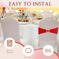 thumbnail image 3 of Wehilion Spandex Chair Sashes with Heart Shaped Buckle Slider Stretch Chair Cover Band Universal Elastic Chair Ties for Wedding Banquet Event Party Decoration, 3 of 7