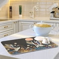 thumbnail image 6 of FREEAMG Microfiber Dish Drying Mat Absorbent Dish Draining Mat Large Size 18 x 24 Dishes Drainer Mat for Countertop Dish Drying Pads XXL Size Mandarin Ducks Flowers Cranes, 6 of 7