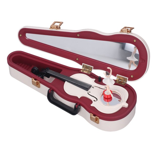 Caja de música, Caja de música para violín Caja de música para violín pequeña Caja de música para violín de juguete Experiencia incomparable