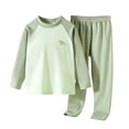 thumbnail image 5 of MEZZALL Boys Thermal Patchwork O-Neck Long Sleeve Tops And Pants Kids Warm Base Layer Sleepwear Home Loungewear For Children Breathable Pajamas Sets, 5 of 5