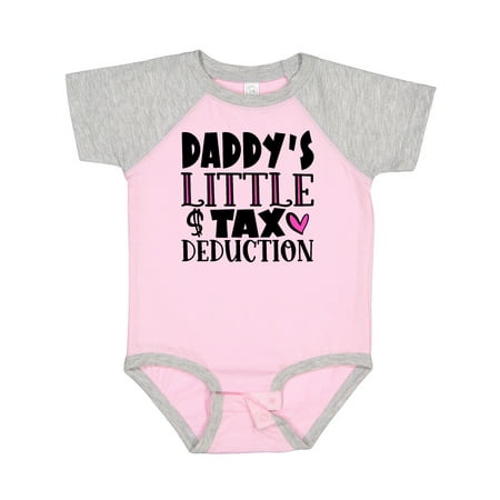 

Inktastic Daddy s Little Tax Deduction Pink Hearts Gift Baby Boy or Baby Girl Bodysuit