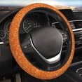 thumbnail image 4 of Kdxio Orange Glitter Print Elastic Stretch Steering Wheel Cover,Auto Steering Wheel Cover,15 Inch Anti-Slip,Warm in Winter and Cool in Summer,Fit Suvs,Vans Cars,Trucks, 4 of 7