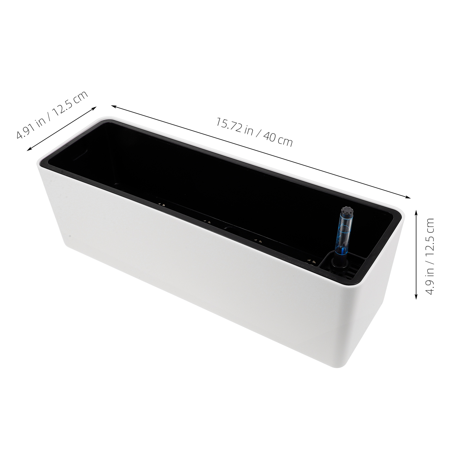 OUNONA Automatic Self-Watering Planter Pot Set in White for Indoor and Balcony Gardening, Home Plant