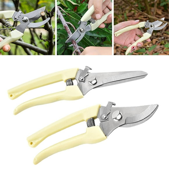 EASTIN Gardening Tools Steel Pruning Shears Heavy Duty Garden Clippers Scissors Tree Trimmer Hand Pruners - 2 Pack