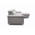 thumbnail image 7 of Vermont Futon Sectional Sofa Bed, Sleeper with Storage and Adjustable Headrests, Gray, 7 of 7