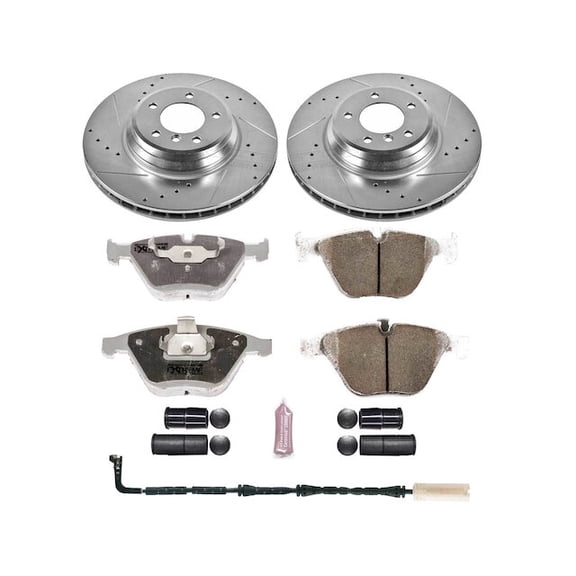 Front Brake Pad and Rotor Kit - Compatible with 2007 - 2010 BMW 335i - Power Stop