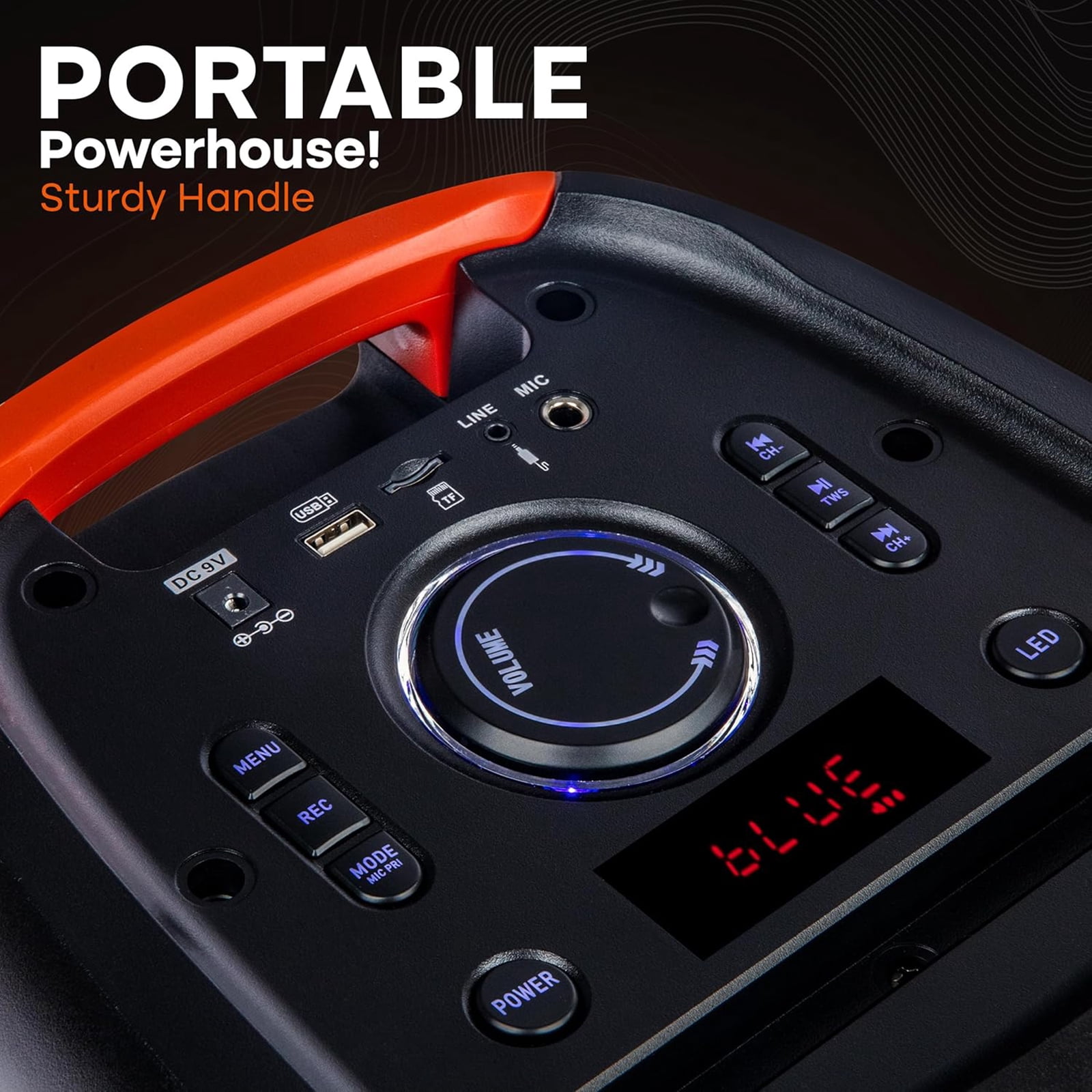 Pyle Audio Large Bluetooth Party Speaker - Big Bluetooth Speaker with True Wireless Stereo System - Enjoy Powerful Bass and Clear Treble - Portable Big Speaker - PPHP1979-160W