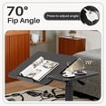 thumbnail image 4 of Mobile Rolling Tilting Overbed Table in Black, Height Adjustable Laptop Desk, Multi-Functional Bedside Table Perfect for Bed, Sofa, Study and Office Environment, 4 of 9