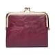 thumbnail image 1 of Cartera pequeña para mujer con protección RFID, monedero compacto plegable de piel estilo vintage con cremallera y cierre de broche., 1 of 6