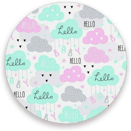

BESTKITTY Coasters for Drinks Home Decor Hello Clouds Cork Ceramic Cup Mat Waterproof Place Mats Gift Living Room Decor 2 PCS