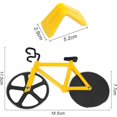 thumbnail image 3 of ZHAOCHENG Rueda de pizza para bicicleta, cortador de pizza en forma de bicicleta, cortador de pizza doble de acero inoxidable, cuchillas súper afiladas con revestimiento antiadherente y soporte para c, 3 of 5