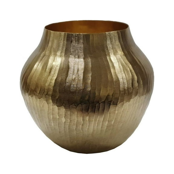 A&B Home Gold Circular Aluminum Table Vase 13.4" x 13.4" x 11.4"