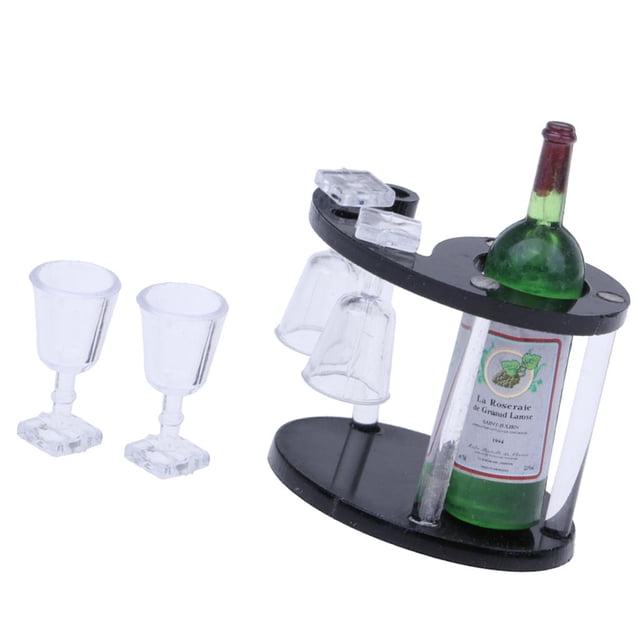 Casa Miniatura Botella de Champán Estante Hugo Champagne Rack Miniature