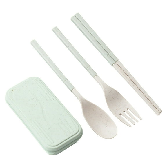 Collapsible Reusable Utensils Set with Case, Portable Utensils Include Spoon Knife Forks Chopsticks for Adult Travel Picnic Camping Or Birthday Use