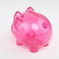 thumbnail image 2 of thinsony PS Money Saving Box Portable Reusable Removable Stopper Replacement Transparent Animal Shape Coin Case Bank Birthday Gift Rose red S, 2 of 6