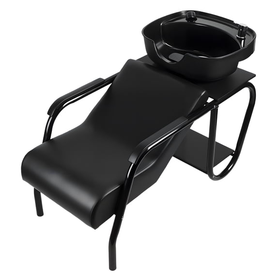 Birinta Shampoo Bowl with Chair Set Hair Washing Station, Ergonomic Design Backwash Barber Chair Shampoo Bowl Set
