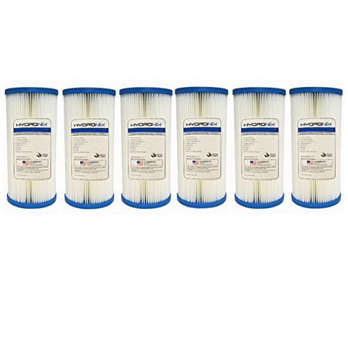 Hydronix HYDRONIX_SPC_45_1005_6_Pack Pentek ECP5-BB 5 Micron Whole House Sediment Filter 6 Pack, Single Unit
