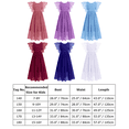 thumbnail image 4 of IBTOM CASTLE Flower Girl Flowy Ruffle Chiffon Trim A-Line Dress for Kid Wedding Junior Bridesmaid Communion Party Pageant Maxi Belted Gown 11-12 Years Light Purple, 4 of 8