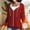 đŸ”¥ Red_New, variant on Polka Dot Print Raglan Sleeve Zip Up Hooded Sweater For Women, Long Sleeve Chest Pocket Casual Outer Jacket, Lightweight Soft Knit Layering Top For Daily Weekend Styling Sky Blue XXL