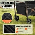 thumbnail image 3 of VEVOR Chariot Pliable et Rabattable avec Capacité de Charge de 220 Lb, Chariot Utilitaire Pliant Robuste, avec Grandes Roues de Plage Tout-Terrain et Porte-Gobelets, pour le Camping, le Jardin, les Sports, la Plage, le Magasinage, Noir, 3 of 9