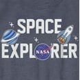 thumbnail image 2 of Boy's NASA Space Explorer Graphic Tee Navy Blue Heather Large, 2 of 3