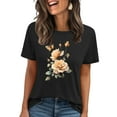 thumbnail image 2 of Women's Tops Under $10 Free Shipping Printed Short Sleeved T-shirt, 2 of 4