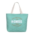 thumbnail image 1 of BOLSA DE CANVAS K-SWISSBORDADO 3D AL FRENTE Y CIERRE TIURQUESA K-SWISS PAR3DTWH, 1 of 2