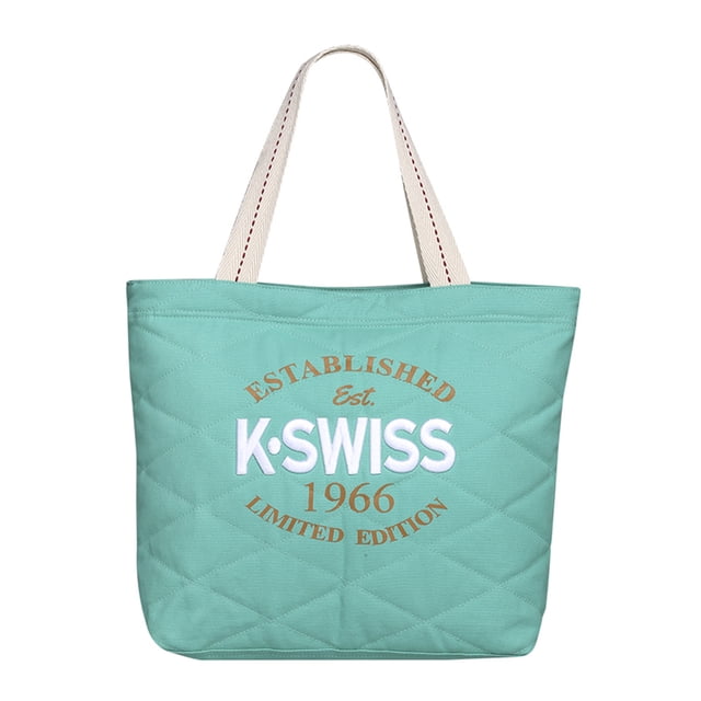 BOLSA DE CANVAS K-SWISSBORDADO 3D AL FRENTE Y CIERRE TIURQUESA K-SWISS PAR3DTWH