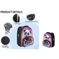 thumbnail image 4 of Binienty Panda Backpack for Girls with Lunch Box and Pencil Case 3 Pieces Rose Flower School Bookbag Little Girls 12 In School Bag with Front Compartment, 4 of 8