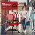 thumbnail image 3 of Silla de oficina BestOffice ergonómica con respaldo medio, giratoria, roja, 3 of 7