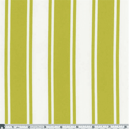 - Lime Green/White Stripe Decor Cotton Twill, Fabric Sold By the Yard
