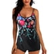 thumbnail image 1 of Trajes de baño para mujer Trajes de baño de dos piezas Camisetas sin mangas con estampado floral con pantalones cortos Trajes de baño con control de barriga OAVQHLG3B Store lin121212, 1 of 3