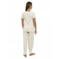 thumbnail image 2 of Women's Pajama Set PJ Cotton Lounge Sleep Wear, L, Beige, by Ambesonne, 2 of 3
