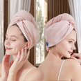 thumbnail image 2 of Quick Dry Hair Turban Cap for Women Thick High Elastic Soft Hair Drying Hat for Hotel, 2 of 5