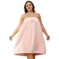 thumbnail image 3 of Ensemble de Peignoir Surdimensionné Ajustable pour Femmes avec Serviette en Poils Robe Portable avec Bande Élastique, 3 of 5