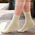 thumbnail image 5 of Women Thin Socks Rayon Bamboo Ankle Silky Quarter Anti Odor Casual Summer Socks 6 Pairs, 5 of 6