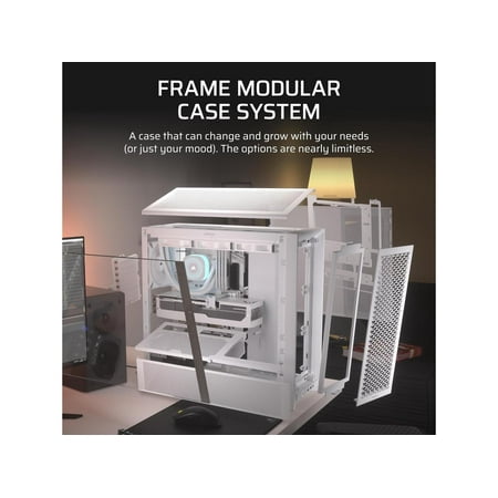 Corsair Frame 4000D White Steel / Tempered Glass ATX Mid Tower Computer Case