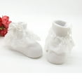 thumbnail image 4 of 3 Pairs Baby Girl Lovely Lace Ruffle Frilly Cotton Ankle Socks Newborn Warm Floor Socks 0-6M, 4 of 7