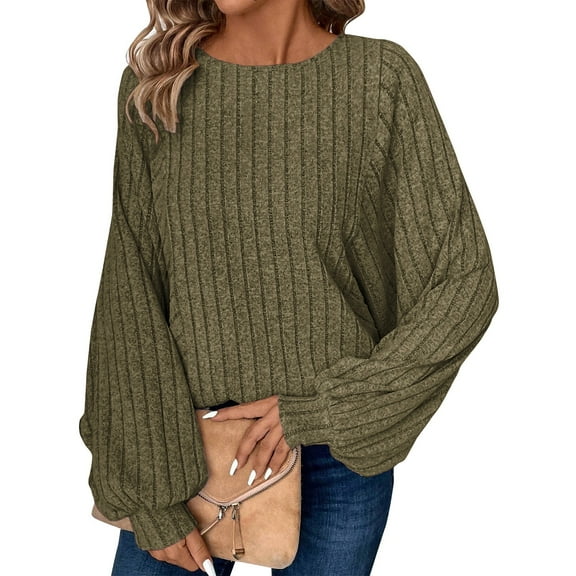 Sweatshirt for Women Women's Fashion Casual Loose Round Neck Long Sleeve Solid Color Large Size Top