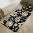 thumbnail image 3 of Lahome 2x3 Floral Washable Rugs for Entryway, Small Black Non Slip Bedroom Rug with Rubber Backing , Soft Ultra Thin  Indoor Mat for Bathroom Kitchen, 3 of 9
