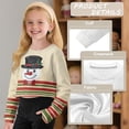 thumbnail image 6 of COEQINE Girls Crop Top for School Style, Long Sleeve Fall Winter Sweatshirt, Cute Party Casual Pullover with Loose Fit for Kids Age 5-6, Snowman Red Green Stripes, 6 of 7