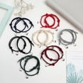 thumbnail image 1 of HEVIRGO 2Pcs Magnetic Bracelet Adjustable Couple Gift Alloy Couple Rope Braided Bracelet for Couple,Red, 1 of 10