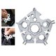 thumbnail image 3 of Llave inglesa multifunción de bolsillo con forma de copo de nieve para aventuras al aire libre, regalo para hombres Plata, 3 of 9