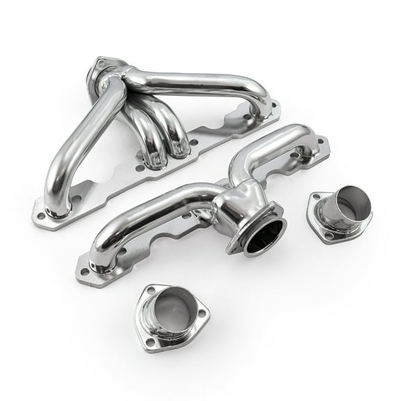 Speedmaster PCE316.1030.02 Compatible with Chevy SBC 350 1955-57 Tri-5 Shorty Ceramic Headers Straight Plug Heads