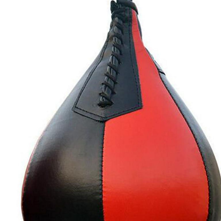 PU Leather Ball Boxing MMA boxeo en tailandia Thai Training Punching  Striking Bag Hanging Swivel Hook Hanger Workout Kicking ball Punch Bag Black