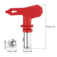 thumbnail image 3 of Uxcell 2pcs Reversible Spray Tips for Airless Sprayer 623 Paint Spray Nozzle Tips Sprayer Machine Parts, Red, 3 of 6